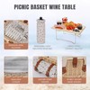 HappyPicnic Picnic Basket for 2, Handmade Wicker Picnic Set with