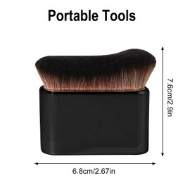 FUZVOL Tanning brush,Self Tan Brush,Blending Buffing Stippling Foundation Brush,Liquid Powder Cream Concealer Cosmetics brush for Body Make up(Black)
