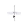 Croydex Riser Rail Caddy, Clear Plastic Bathroom Accessory, Adjustable Bathroom
