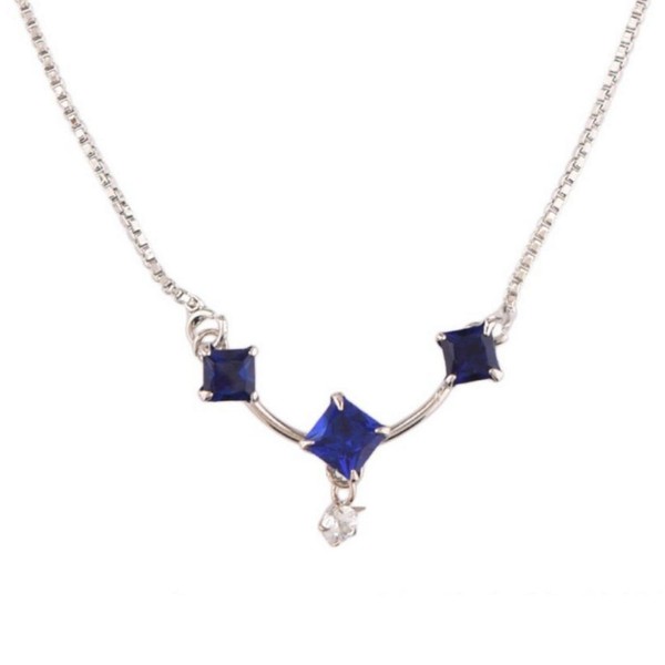 Efulgenz Cubic Zirconia Cz Square Mangalsutra Pendant Chain Necklace Jewelry