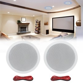 Herdio 6.5 Inch Bluetooth Ceiling Speakers 320W with in Wall Amplifier Receiver