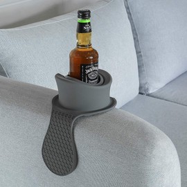 Sofa Cup Holder - Watruer The Ultimate Anti-Spill Holder Silicone Drink Holder for Your Sofa or Couch - Grey