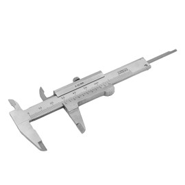 Vernier Caliper, 0-50mm Range, 0.05mm Resolution, High Accuracy, Stainless Steel, Mini Metal Vernier Caliper, Micrometer Gauge, Portable Vernier Caliper Measuring Tool
