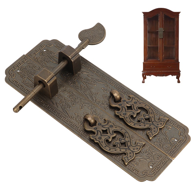 Antique Handles Plum Orchid Bamboo Chrysanthemum Chinese Retro Antique Brass