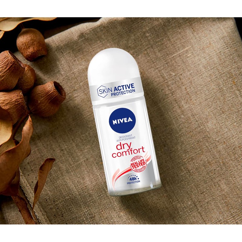 Nivea Dry Comfort Roll-On Air Freshener 6 x 50ml Antiperspirant