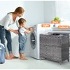 Laundry Hamper with 3 Removable Liner Bags; 132L Handwoven Rattan