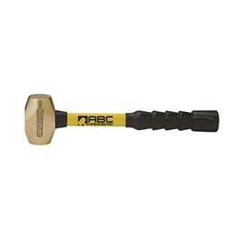ABC Hammers ABC3BFB Brass Hammer with 12" Fiberglass Handle, 3-Pound