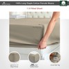 Pizuna Simply Taupe Cotton Percale European Single Fitted Sheets 100x200