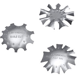 POFET 3 Sizes Nail Art French Tips Edge Smile Cut Line Trimmer Metal Nail Template