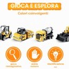 VorPrillynt Camion di Costruzione Set, 6 Pezzi Mini Camion Giocattolo