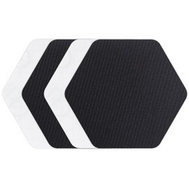 GEAR AID Tenacious Tape Hex – 2.5” Repair Patches (4 Patches, Clear/Black) – Peel-and-Stick Outdoor Nylon Fabric to Fix Holes and Burns in Down Jackets, Rain Gear and Tents