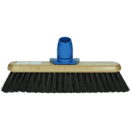 Sorbo Room Broom - 30 cm - Wooden Floor Broom with Soft Hair Blend Including Horse Hair - For Smooth Floors Such As Wood, Laminate, Tiles - Without Handle - Easy & Scratch-Free Cleaning