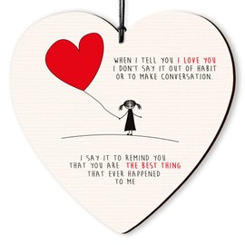 Dorothy Spring You are Best Wooden Heart Hanging Gifts for Best Friends Birthday Women Friendship Plaques with Thoughtful Accents Presents Sign Saying For Ever Love Romantic Xmas Ornament