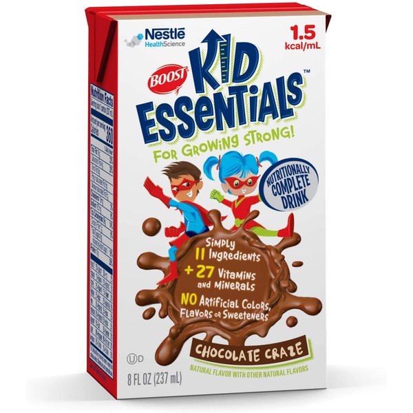 BOOST Kid Essentials 1.5 Balanced Nutritional Drink for Children, Chocolate Craze, 8 fl oz (Pack of 27)