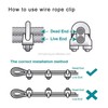 8Pcs M8 Wire Rope Clips Stainless Steel Cable Clamp U