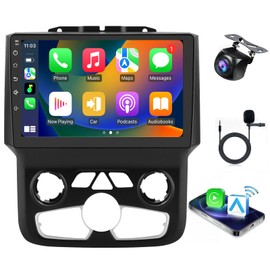 Car Radio for Dodge Ram 1500 2500 3500 2013-2019 Car Stereo Android 14 Touch Screen Wireless CarPlay&Android Auto, GPS, Bluetooth,WiFi,Backup Camera,Pantalla para (Auto AC)