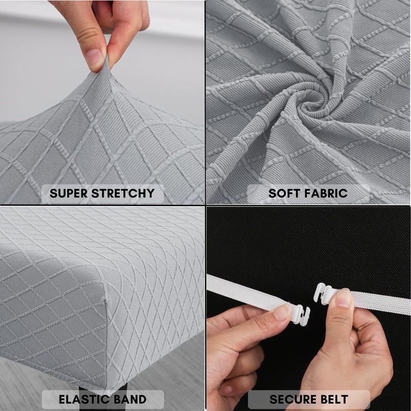 SPRINGRICO - Funda elástica para banco de comedor, extraíble, lavable,