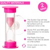 3PC Tooth Brushing 2 Min Sand Timer with Suction Cap,