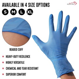 KLEEN CHEF Disposable Gloves 1000 Pcs, Cleaning and Food Prep Gloves, Food Safe Gloves, Extra Large