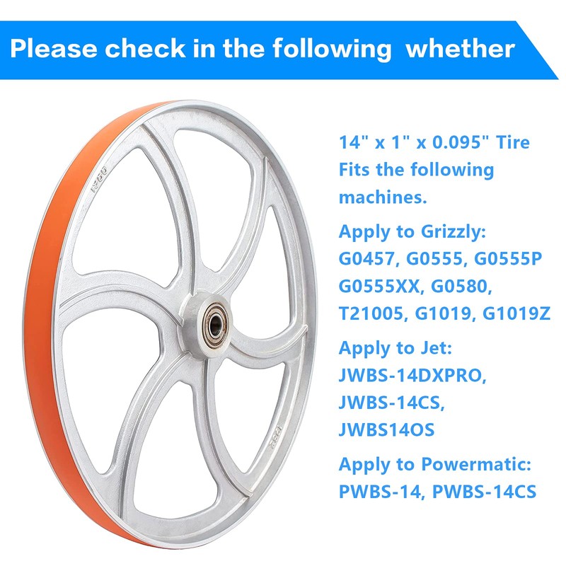 Upgrade Band Saw Tires - 14" x 1" x .095"