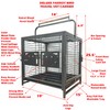 Portable Durable Heavy Duty Travel Veterinary Bird Parrot Carrier Cage