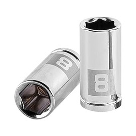 Truper D-1408-M, Dado de 6 puntas mm, 8 mm, cuadro 1/4"