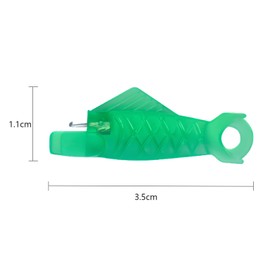 5 Pcs Fish Mouth Sewing Machine Needle Threader, Automatic Sewing Needle Threader, Needle Threaders for Hand Sewing, Threading Tool Sewing, Plastic, Sewing Machine Needle Inserter (Green)