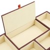 Juvale Leather Valet Catchall Tray for Men with 6 Compartments