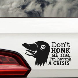 Don't Honk Funny Car Stickers - Van Stickers - Campervan Decals - New Driver Sticker - Bumper Stickers - Funny Car Accessories (Black)