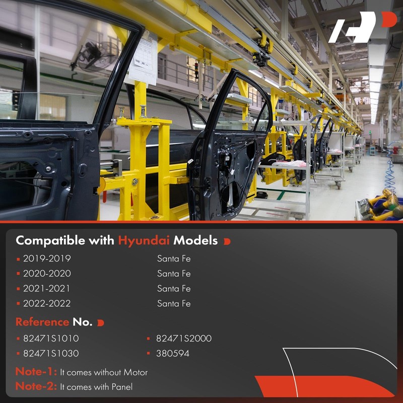 A-Premium Front Left Driver Side Electric Power Window Regulator Without