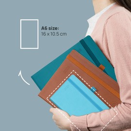 POPRUN Calendar 2026 Daily Planner Soft Cover 16 x 10.5 cm, Daily Calendar A6 1 Day 1 Page (Monday - Sunday), Diary (Jan.2026-Dec.2026) with PU Leather - Pink