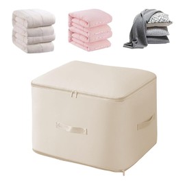 Ultra Space Saving Self Compression Organizer 2024 New Clothes Storage Bags Storage Tote For Space Saving Compression Bag For Clothes Duvet Blankets Comforters Storage Bags(Beige, XL(54 * 42 * 60CM))