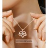 Collares corazón mujer chapados en plata 925 o oro rosa,
