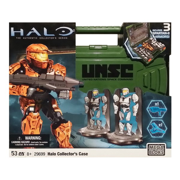 Mega Bloks Halo Spartan Armor Action Figure Collector's Case (Green Case)