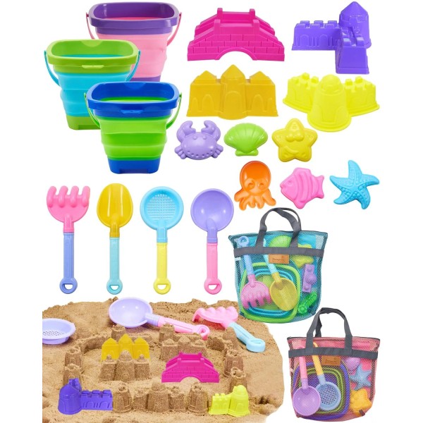 Unistylar Beach Toys Sand Beach Toys for Toddlers with 3