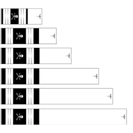 White Water Archery Laminated White Skull and Crossed Arrows Traditional 2 Arrow Wraps 15 Pc Choose Length Width (5, 1)