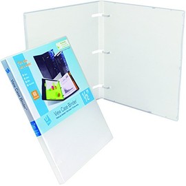 UniKeep 3 Ring Binder - Clear - Case View Binder - 0.50 Inch Spine - with Clear Outer Overlay - Pack of 3 Binders - Empty