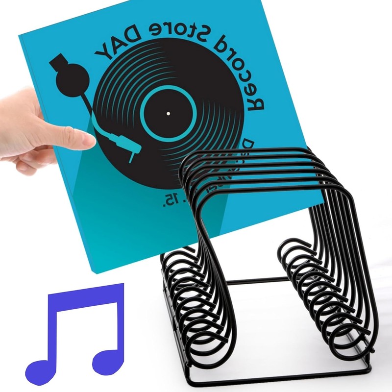 Nagpew Vinyl Record Holder, 9 Section Wire Record Storage, Hold