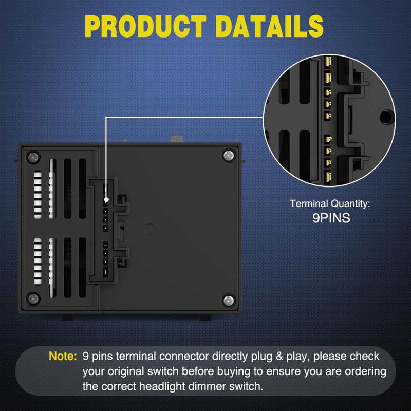 Nilight Headlight Dimmer Switch Compatible with 1999 2000 2001 2002
