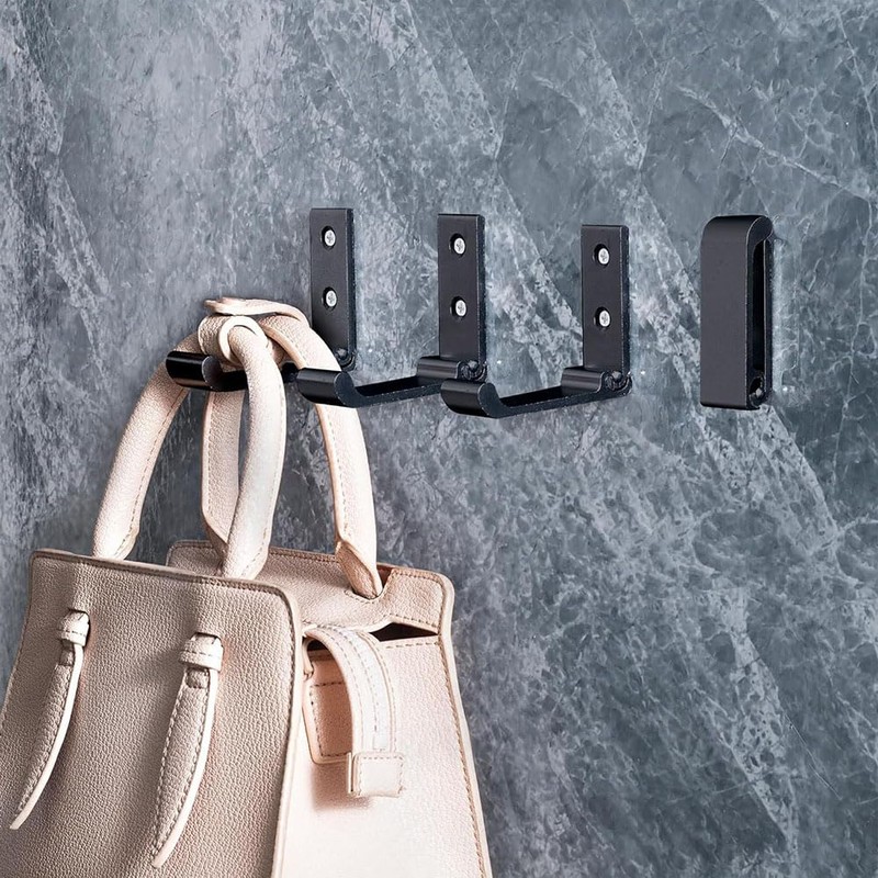 BetterJonny Set of 6 Aluminum Alloy Wall Hooks, Folding Wall