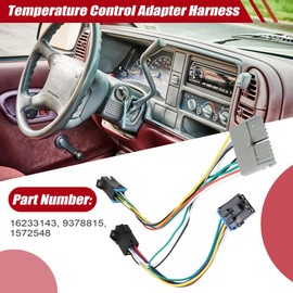 Air Conditioning Heater Climate Temperature Control Adapter Harness Fit for Chevy Silverado 1995 Without rear defrost option (converted 1996-1999 units in 1995 vehicles) 16233143 9378815 1572548