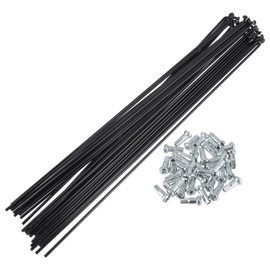 RATCHROLL 1 Set Universal Bicycle Spokes 13G 273mm Length Bike Wheel Spokes Nipple Black 45 Steel