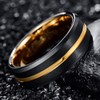 Nuncad Men's Ring, Tungsten Wedding Band, Couple Ring, Brushed, Simple,