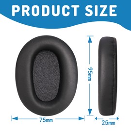 Adhiper WH-CH 720N Ohrpolster kompatibel mit Sony WH-CH 710N CH 710N,CH 720,CH 700, Kopfhörer,Ohrpolster mit Weichen Proteinleder & Memory Schaum(Schwarz)