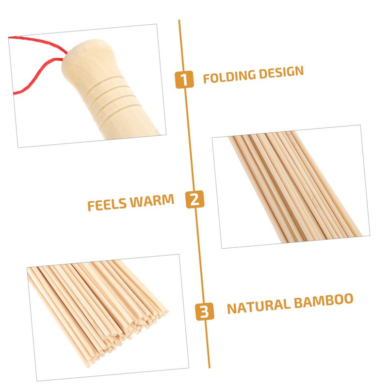 KOMBIUDA Beating Tail Hole Bamboo Massaging Rod Back Tools Immune