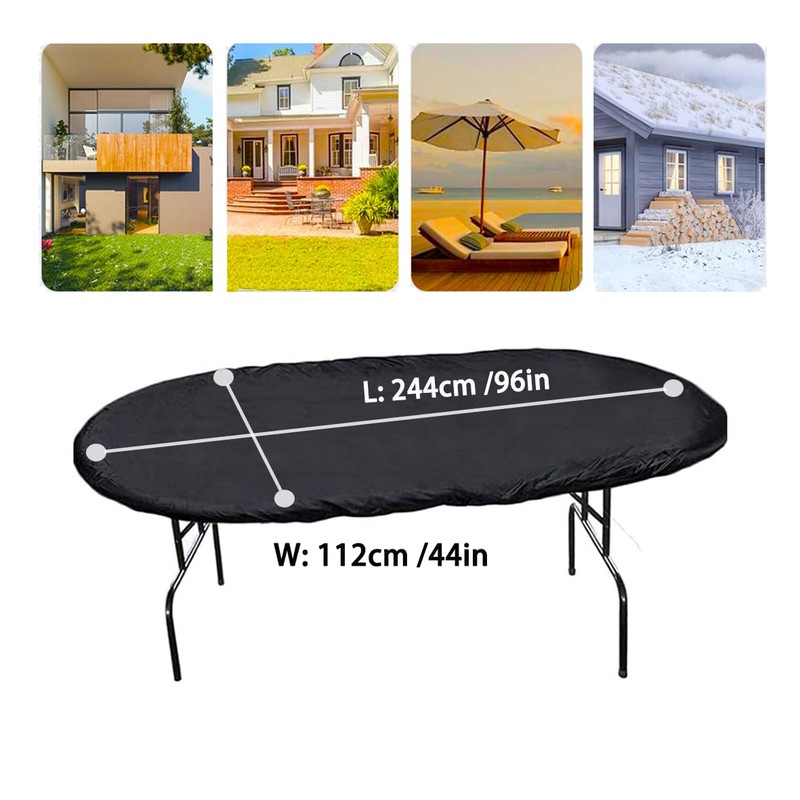 J&C Poker Table Cover Oval Poker Tables Covers Waterproof Folding