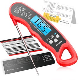 Generic Meat Thermometer Digital for Cooking, Instant Read Food Thermometer Wireless Meat Probe for Kitchen Cooking, Candy Making, Outdoor Grill, Liquids, Oil Fry- Folding, Calibration & Waterproof