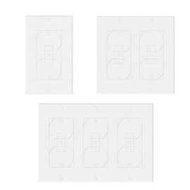 55Pcs Wall Plate Insulation Gasket, White Outlet Insulation Foam Replacement Weatherproof Gasket Sealer for Electrical Outlet Plates Switch Covers