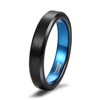Women's / Men's Tungsten Carbide Rings, Brushed Black Engagement Rings,