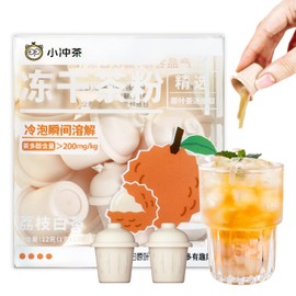 QIRIYUANYE Lychee White Tea Instant Tea Powder Cold Brew Tea 100% Tea Leaves No Sugar Added Iced Tea 12 cups